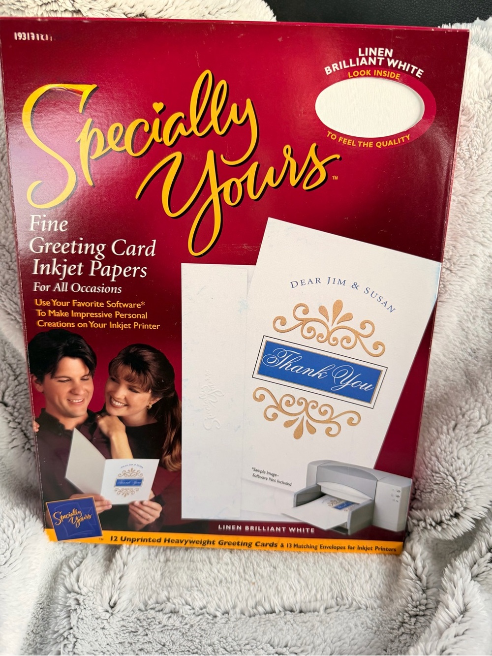 Linen Brilliant White Greeting Card Inkjet Papers - open box